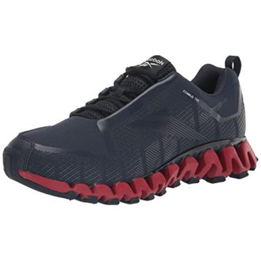 Imagem de Reebok Tênis de corrida masculino ZigWild Tr 6 Trail, Vetor azul marinho/vermelho flash/cinza puro, 9.5