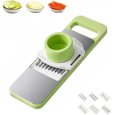 Imagem de Martivex Slicer, 6-in-1 Safeprep Mandoline Slicer, Multi-purpose Kitchen Tool with Stainless Steel Blades for Slicing, Shredding and Dicing(1set)