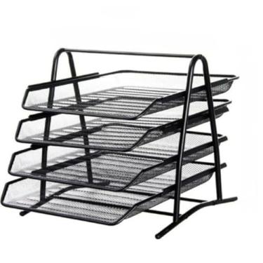 Imagem de Organizador Mesa Porta A4 Papel Documentos Bandeja(4 anda)