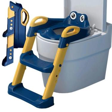 Imagem de Troninho Assento Redutor Vaso Sanitário Infantil Com Escada - Robomix,