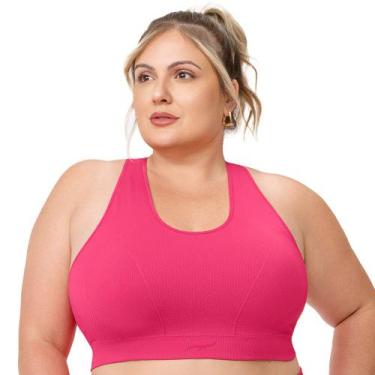 Imagem de Top Fitness Jacquard Plus com Bojo Removível sem Costura Pitaya Zee Ru