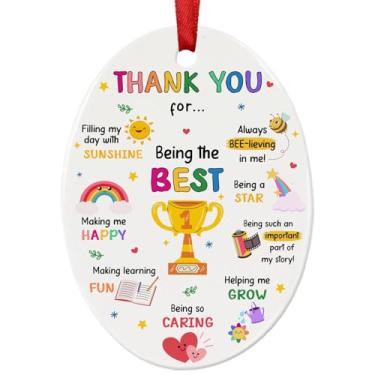 Imagem de Enfeite de Natal para professores 2025 - Presentes para professores para mulheres, homens - Ideias de lembrança de agradecimento para novos professores, creche, pré-escola, jardim de infância - fim de