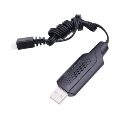 Imagem de oshhni Cabo de carregamento USB de 7,4 V, adaptador de carga, substituição de controle remoto portátil leve, cabos de carregamento resistentes para carros RC