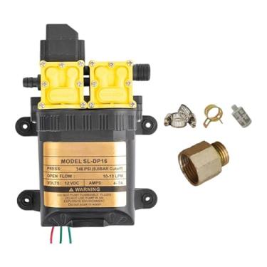 Imagem de Wswqop Bomba de diafragma de água para pulverizador elétrico agrícola 12 V, instalação simples, 130 PSI, 9 L/min, para gramado de barco marinho