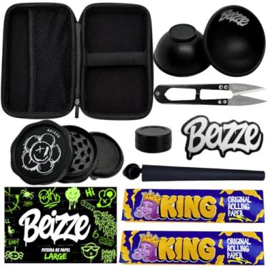 Imagem de Kit Tabacaria 9 itens Seda Piteira Slick Tubete Case Tesoura Dichavador Cuia