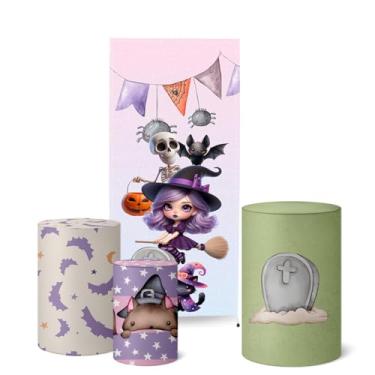 Imagem de Trio Capas Cilindro + Painel Lateral Romano Halloween (K5HAL0006)