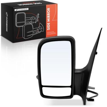 Imagem de A-Premium Espelho retrovisor manual do lado do motorista - compatível com Dodge Sprinter 2500 2007 2008 2009 - Espelho retrovisor externo externo preto não aquecido dobrável manual texturizado com luz
