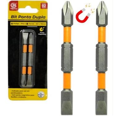 Imagem de Bits Pontas Duplas Magnéticas 70 mm. 2 peças Philips e Fenda SQ-4314