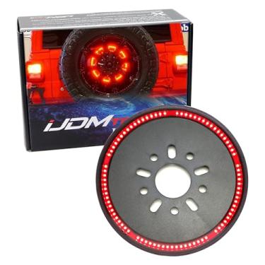 Imagem de iJDMTOY Kit de luz de freio super vermelho de 85 diodos LED de estroboscópio/flash atrás do pneu sobressalente F1 compatível com Jeep Wrangler JK TJ LJ YJ CJ