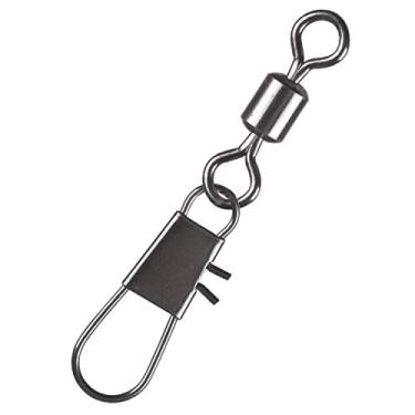 Imagem de Barril Snap Swivels Fishing, 100 peças de rolamento giratório com trava de segurança cobre aço inoxidável linha de pesca conector para água salgada água doce, 100PCS 2#