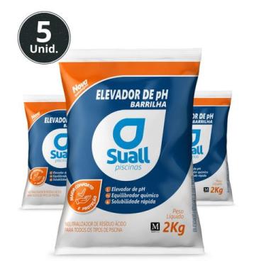 Imagem de kit 5 unid ELEVADOR DE pH TRADICIONAL Barrilha Suall 2kg