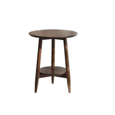 Imagem de Mesa de centro de design simples criativa minimalista mesa lateral móvel pequena para sala de estar, quarto, loja de chá com leite, cafeteria, mesa lateral minimalista para sala de estar (marrom)