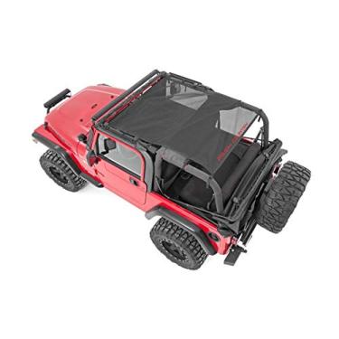 Imagem de Biquíni de malha preta Rough Country Plus (serve em) 1992-2006 Jeep Wrangler TJ YJ | Capa de teto completo | 85106