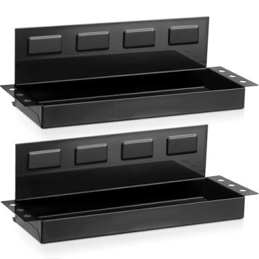 Imagem de Tandefio 2 bandejas magnéticas de 30,5 cm com suporte de chave de fenda, organizador magnético de lata de spray, prateleira magnética para ferramentas manuais, loja, oficina, garagem, comporta 6