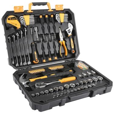Imagem de Mala de Ferramentas Kit 128 Peças para Carro Casa Trabalho, DEKOPRO, Cinza escuro
