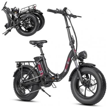 Imagem de Bicicleta Elétrica Dobrável Windone S16 16" – Motor 750W (Pico), Bateria 48V 13Ah, 7 Velocidades, Freios a Disco Duplos