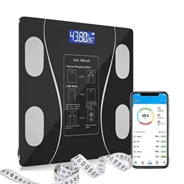 Imagem de Balança Bioimpedância Digital Aplicativo Bluetooth Histórico