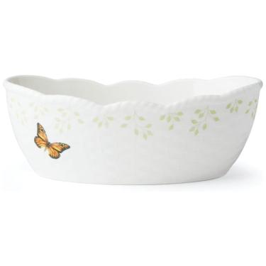 Imagem de Cesta para Pão, Elegância e Organização para Sua Cozinha, Lenox Butterfly Meadow, Branca