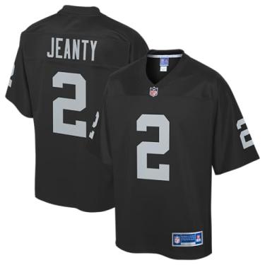 Imagem de NFL PRO LINE Camiseta masculina Ashton Jeanty Black Las Vegas Raiders Team Jersey