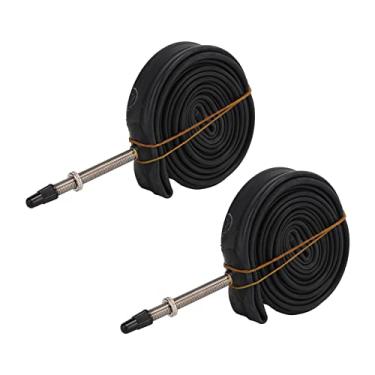 Imagem de Ymiko Tubo de Pneu de Bicicleta, Tubo Interno de Bicicleta 2 Peças 700x23c de Válvula Francesa Interior, Interno para de Estrada (700X23C Fa Boca 48)