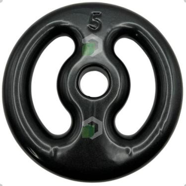 Imagem de Anilha Emborrachada 5 Kg - Preta - 2M FITNESS