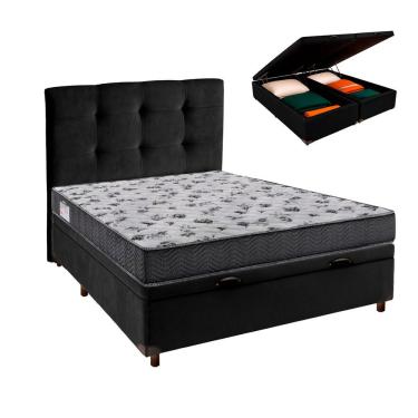 Imagem de Kit Cama Box Bau + Cabeceira + Colchão Casal D33 - Iso100 - Ortobom