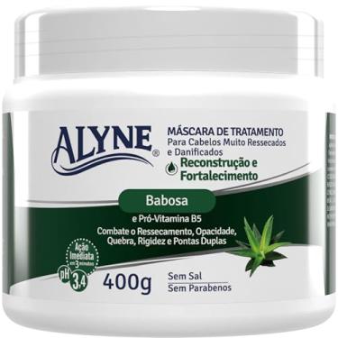 Imagem de Alyne, Máscara de Tratamento, Para Cabelos, Reconstrução e Fortalecimento, 400 g, Verde