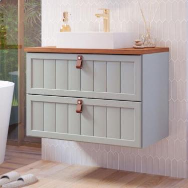 Imagem de Armário de Banheiro Sense 60 Cm 1 Porta e 1 Gaveta 100% Mdf Pistache/F