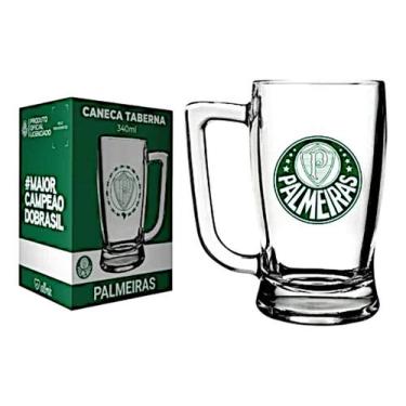 Imagem de Caneca De Vidro Palmeiras 340ml Oficial Taberna Chop Cerveja - Allmix