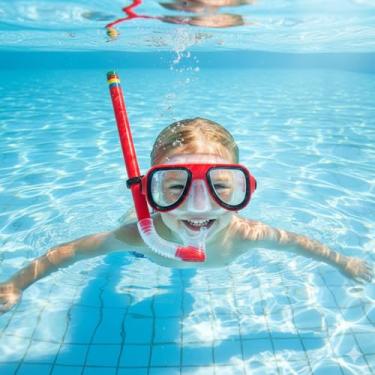 Imagem de Kit Mergulho Infantil Máscara e Snorkel Piscina Praia Verão Ajustável
