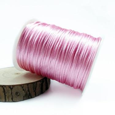 Imagem de Cordão de nylon acetinado de 2 mm, macramê, rabo, colares, pulseiras, miçangas, fabricação de joias, Kumihimo, nó chinês.