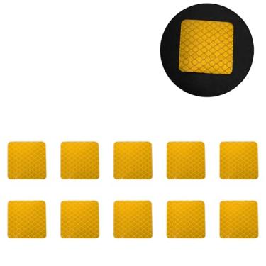 Imagem de Generic Adesivo refletivo refletivo amarelo quadrado de losango grade refletiva para carro decoração personalizada corpo do veículo ou porta ou janela
