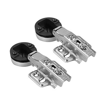 Imagem de Ymiko 2 Pcs/set Gabinete Dobradiça, Parafusos Incluídos, Anti, Movimento Silencioso Suave, Ideal para Portas de Vidro, Cantos