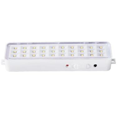 Imagem de Luminária Emergência Branco Iluminação Alto Brilho Portátil - 30Leds