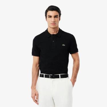 Imagem de Polo Lacoste Slim Fit L.12.12 em Piqué, M, Preto