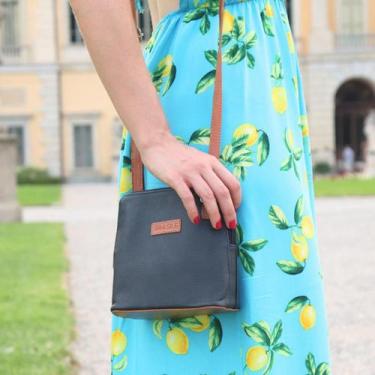 Imagem de Bolsa Feminina Transversal Pequena Couro Legítimo - BELLVOLPE, Preto