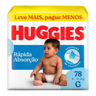 Imagem de Fralda Huggies Tripla Proteção Tamanho G Pacote Hiper 78 Fraldas Leve 