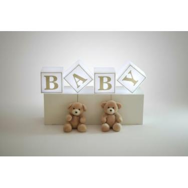 Imagem de Kit 4 Cubos Iluminados LED RGB Sem Fio 20×20 cm – Recarregáveis com Controle Remoto, Efeitos de Luz (Flash/Strobe/Fade) – Ideal para Chá de Revelação, Festa ou Decoração