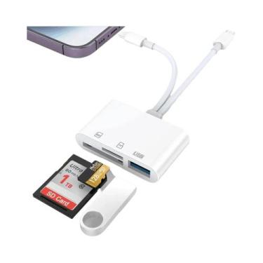 Imagem de Leitor De Cartão SD Universal 5 Em 1 Adaptador Lightning Tipo C Para U