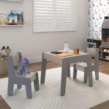 Imagem de Conjunto De Mesa Infantil Com 2 Cadeiras Diana Cinza Connect