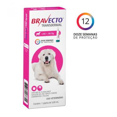 Imagem de Antipulgas e Carrapatos MSD para Cães de 40 a 56 kg Bravecto