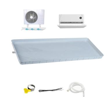 Imagem de Bandeja de drenagem de plástico para ar condicionado bandeja de drenagem grande com kit de drenagem para janela unidade externa de ar condicionado (cor: tubo de água de 4 m, tamanho: 91,5 * 45 cm