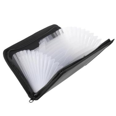 Imagem de WUHUQN Organizador de documentos para pastas de arquivos, multiorganizador, plástico, transparente, página interna, durável e elegante, organizador de arquivos para organização de recibos para escola