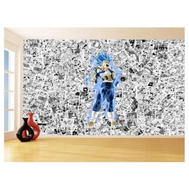 Imagem de Papel De Parede Dragon Ball Vegeta Blue Anime 3,5M Dbz591 - Você Decor