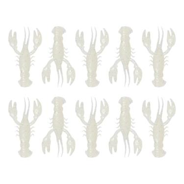 Imagem de Iscas de lagostim para pesca de robalo - Isca de pesca realista de lagosta, isca de pesca realista com aroma natural, design de isca de natação macia para lago, rio, água salgada, aquário, ambiente