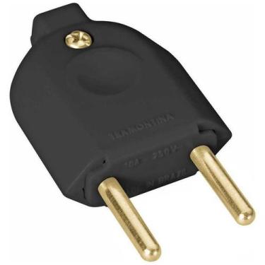 Imagem de Plug Elétrico 2 Polos 10a Pad 180º Macho Cores - Tramontina - Tramonti
