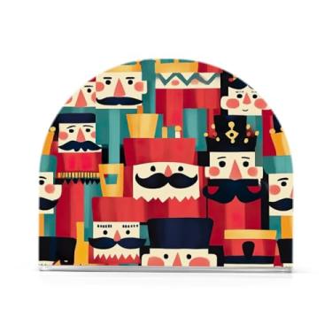 Imagem de Blueangle Porta-guardanapos quebra-nozes de desenhos animados, suportes de guardanapo verticais à prova de vento para cozinha, decoração de Halloween para casa dispensador de lenços de acrílico para