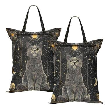 Imagem de SEHANY 2 peças de sacos grandes de lavanderia com alça, à prova d'água, bolsa de roupa para viagem e natação