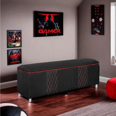 Imagem de Baú Organizador Fighter Para Quarto Gamer 140cm material sintético - S