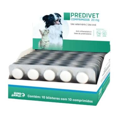 Imagem de Anti-inflamatório Predivet para Cães e Gatos em Blister com 10 Comprim
